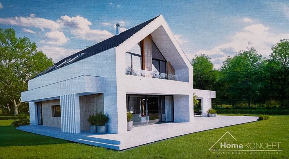 Projekt DOMU jednorodzinnego z garażem