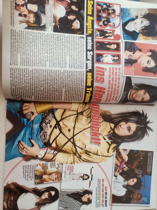 Popcorn gazeta czasopismo Niemcy naklejki Tokio hotel