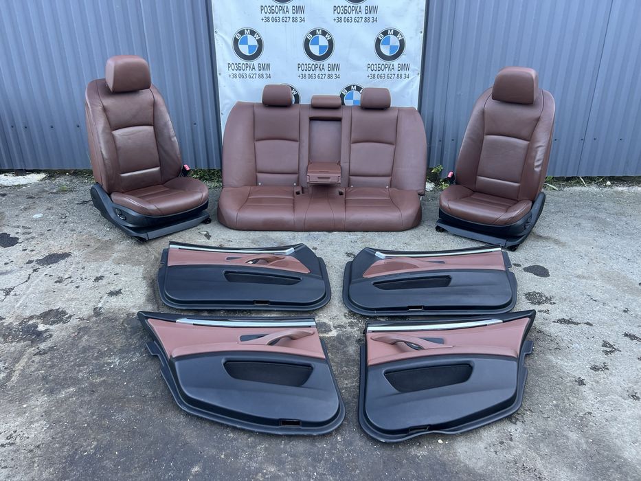 Салон bmw f10 коричнево-рудий монітори підігрів