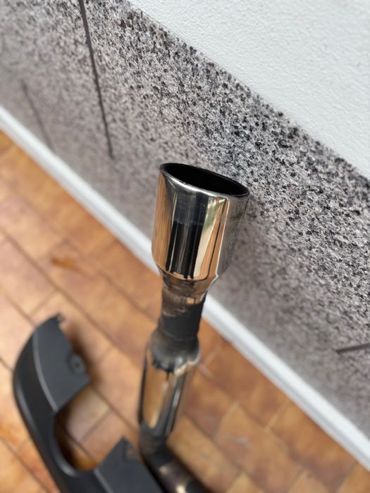 Sistema de escape duplo com difusor/saia traseira bmw 318i