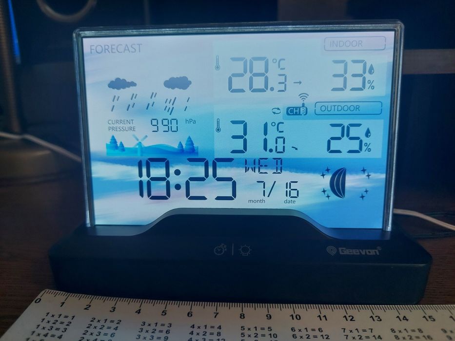 Багатофункціональна метеостанція Weather Station GEEVON 246204-6