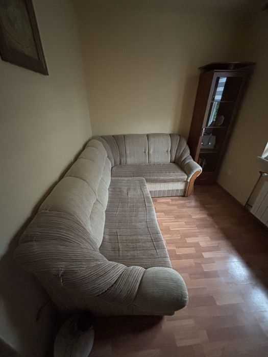 Duża kanapa sofa rozkładana z funkcją spania łóżko narożnik