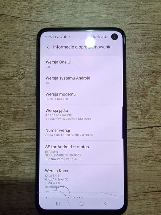 Samsung Galaxy s10e z Android 10