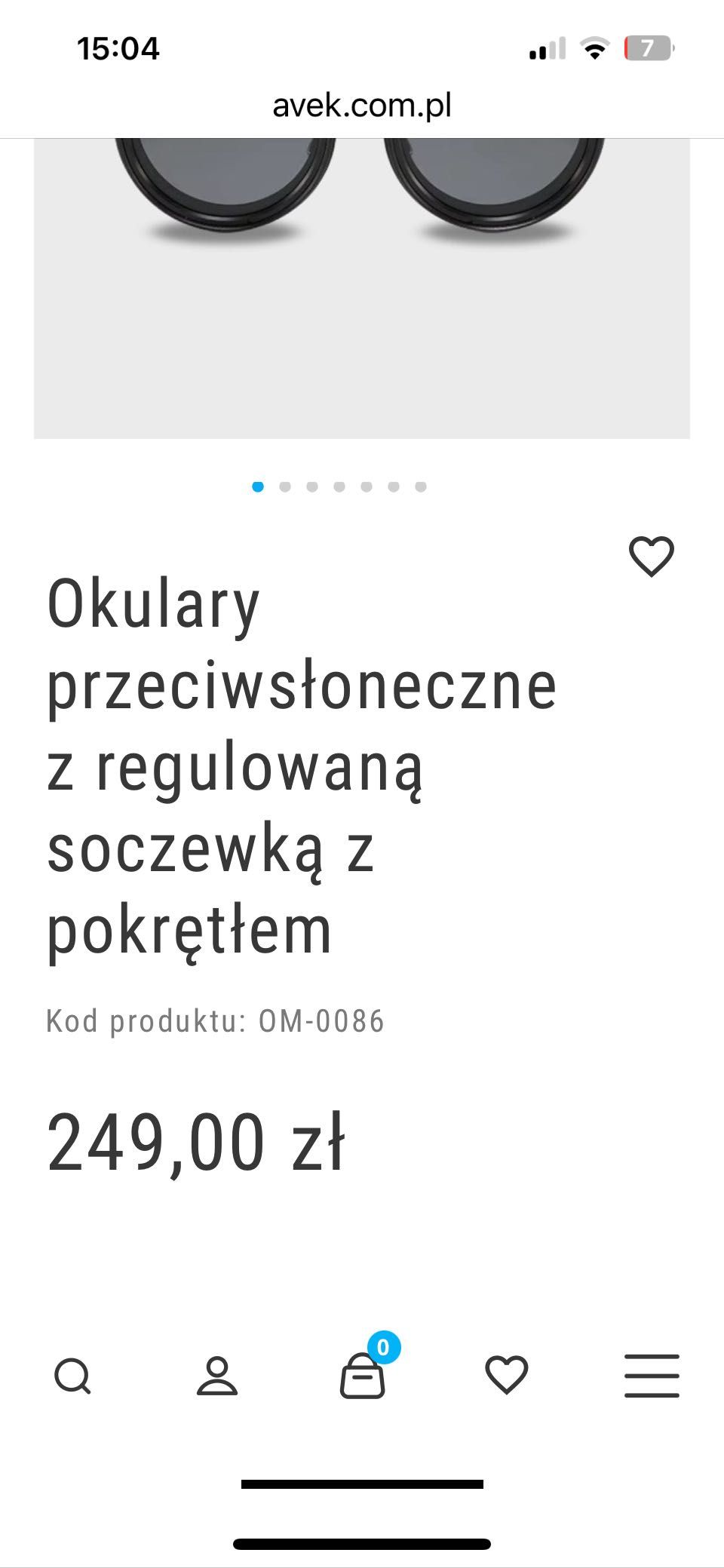 Okulary przeciwsłoneczne z regulowaną soczewką z pokrętłem