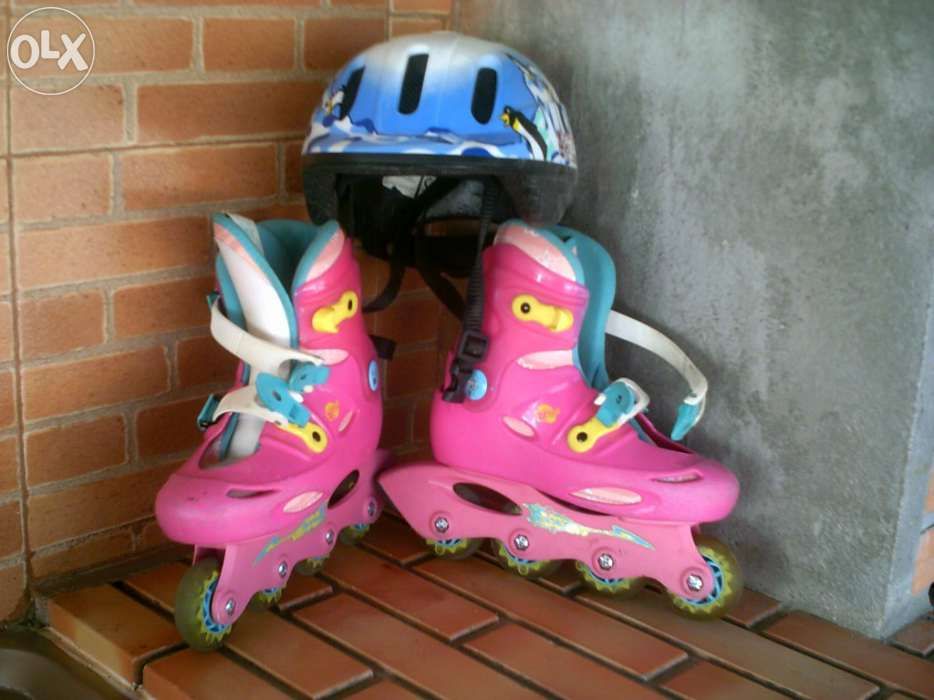 Patins em linha mais Capacete