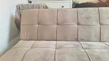 Sofa rozkładana, beżowa / Beliani