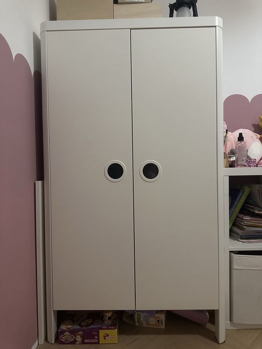 Szafa dziecięca Ikea Busunge biały, 80x139 cm