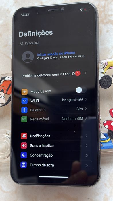 Iphone X 64GB desbloqueado, em óptimo estado, bateria a 96%