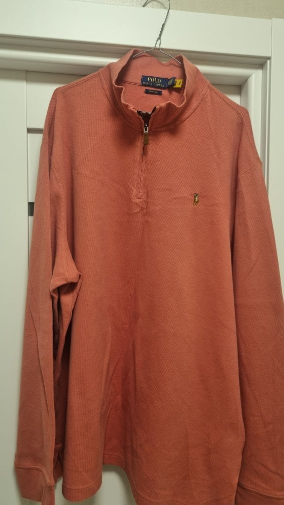 Поло Ralph Lauren XXL, довгий рукав, молнія, большемерит