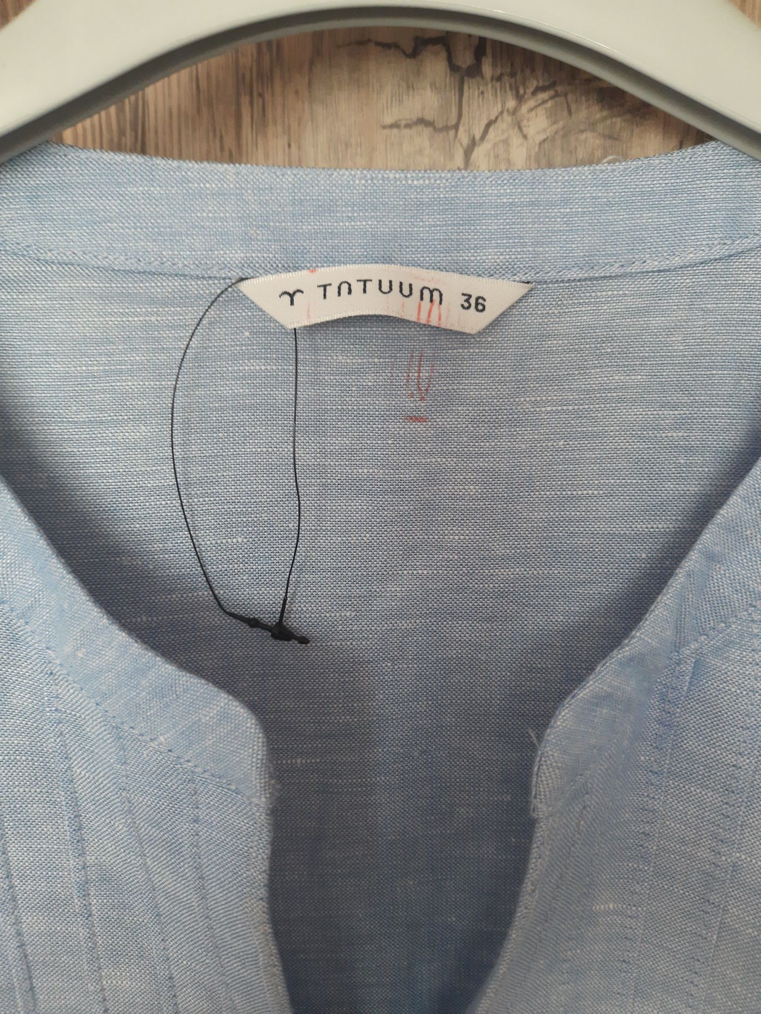 sukienka niebieska Tatuum, nowa, r. 36, len i wiskoza