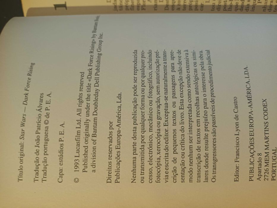 "A Ressurreição da Força Negra" por Timothy Zahn