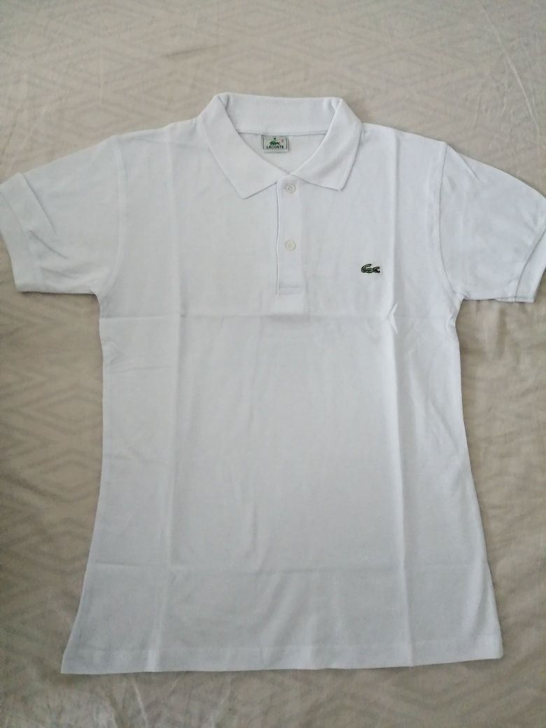 NOWA męska koszulka Lacoste t-shirt krokodyl polo bluzka biała