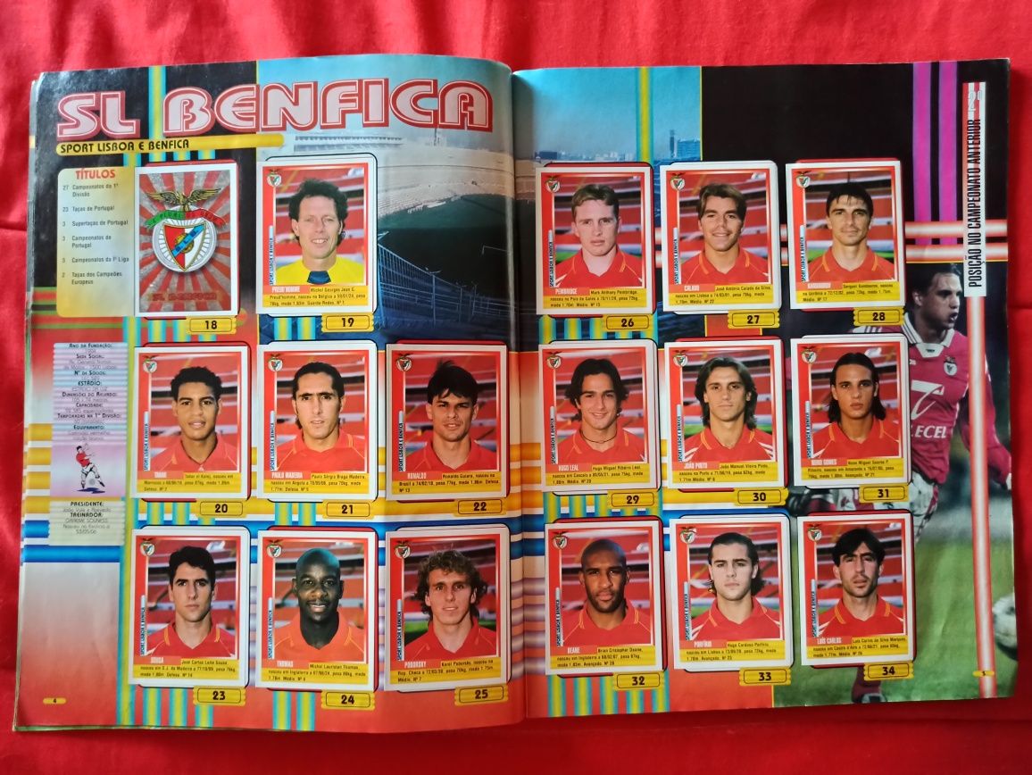 Caderneta Liga Futebol 98/99 Panini