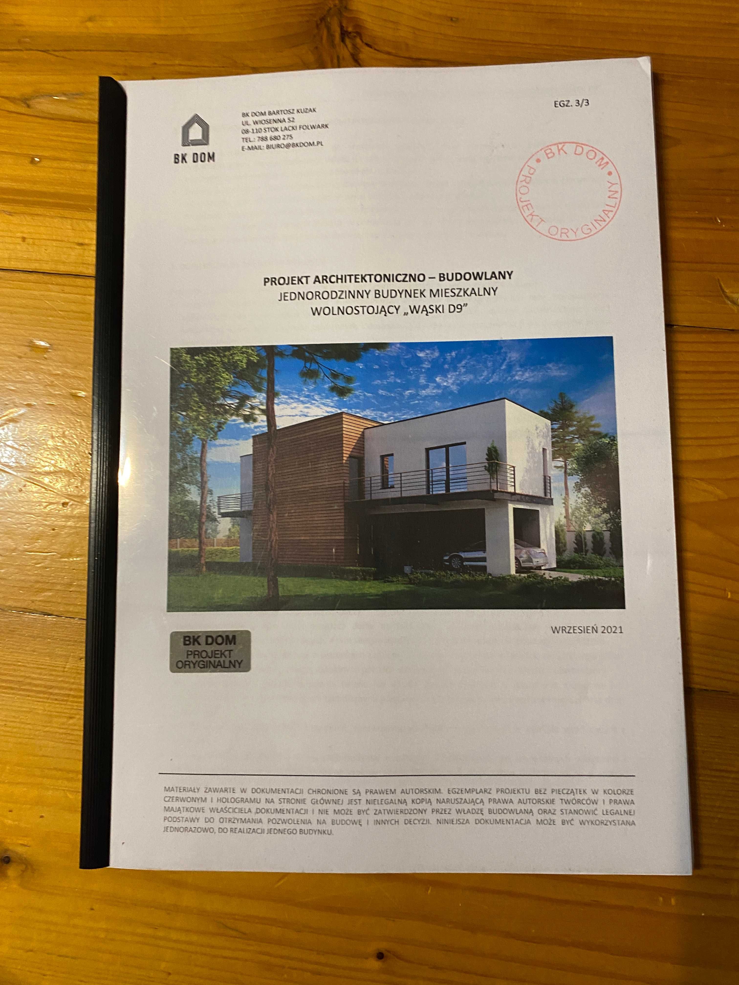 Projekt budowlany Wąski D9