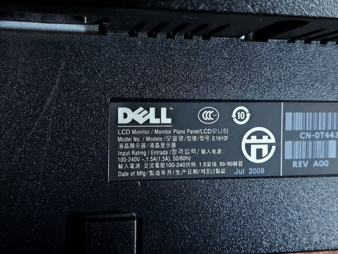Monitor Dell 19cali E1910F