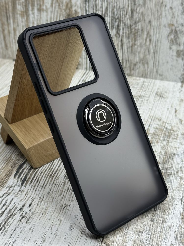 Чехол противоударный на Redmi Note 13 Pro 5G.  Магнит. Кольцо. Чохол