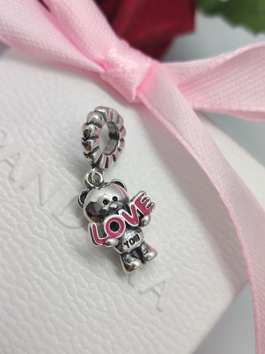 Charm's miś miłość zawieszka S925