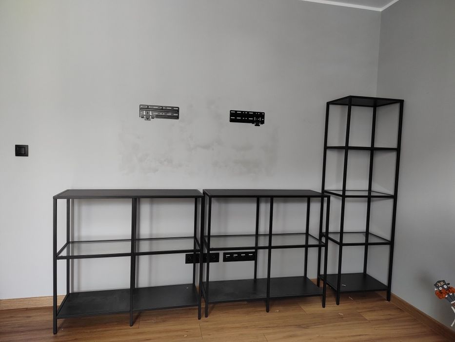 IKEA Vitssjo zestaw mebli regały szklane 3szt