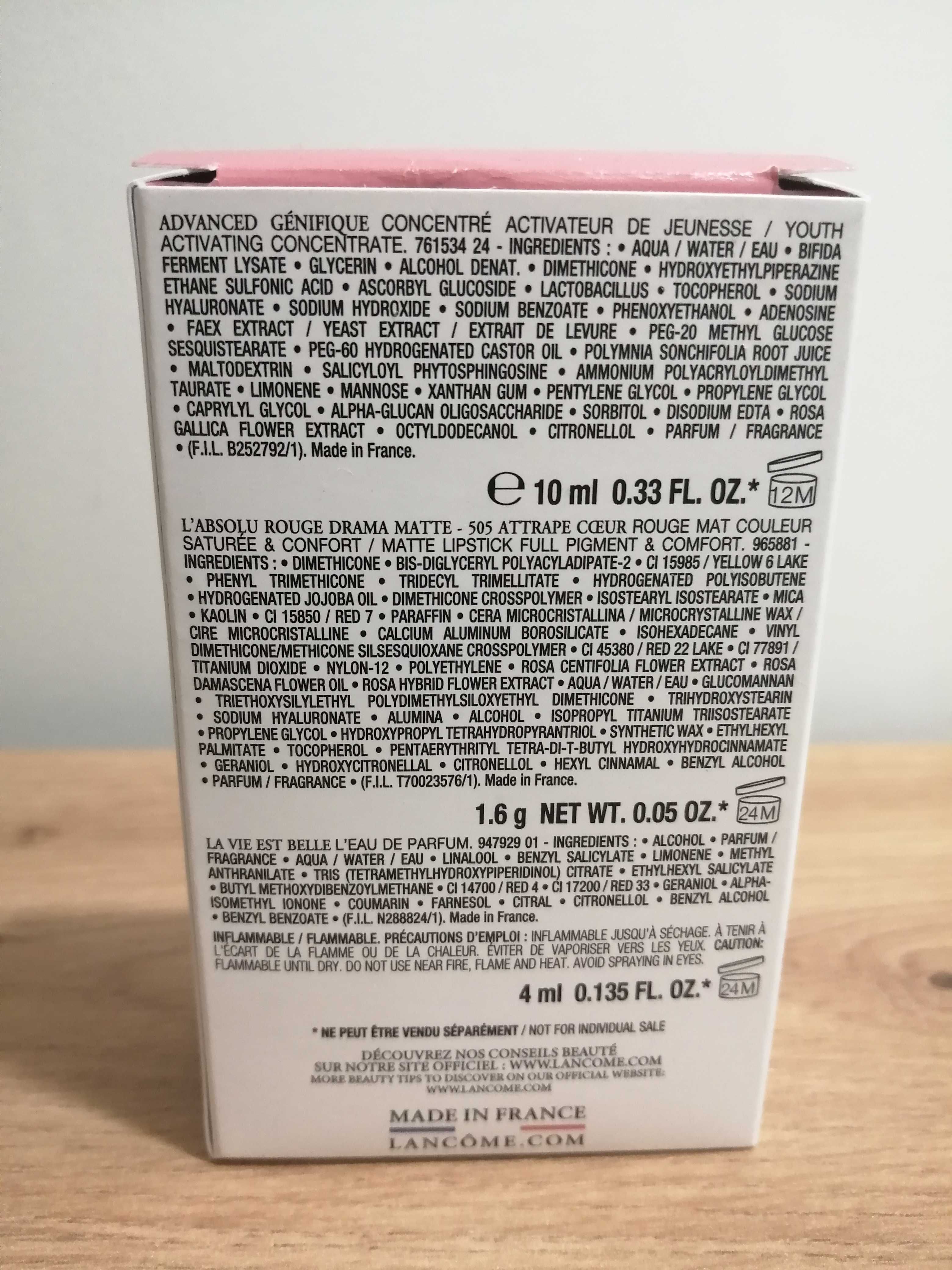 La Vie Est Belle, Advanced Genifique, pomadka matowa L'absolu rouge