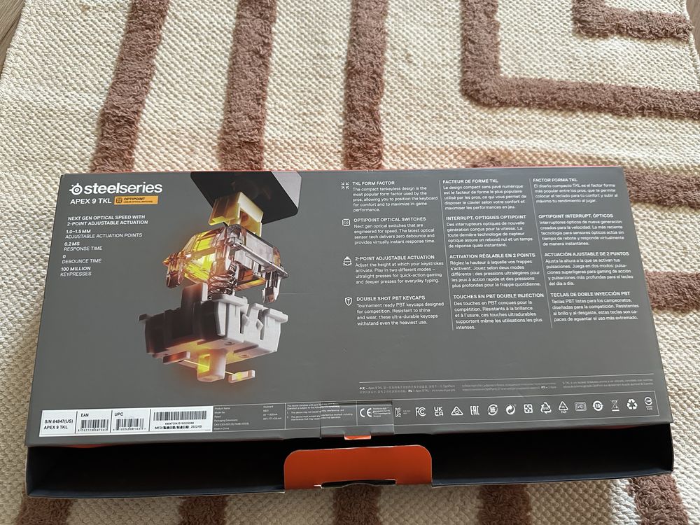SteelSeries Apex 9 TKL – Klawiatura Gamingowa RGB