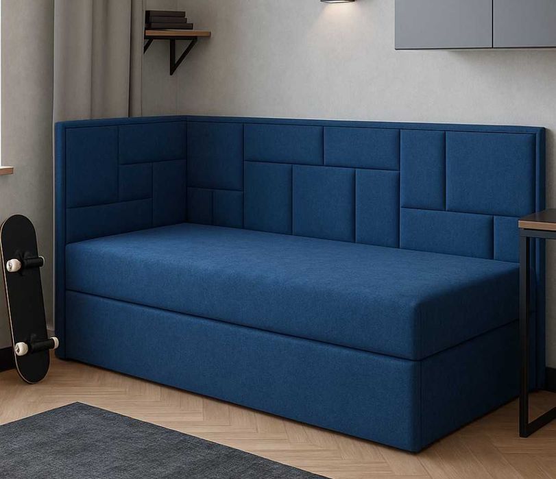 Кровать мягкая угловая "Тетрис" с матрасом.