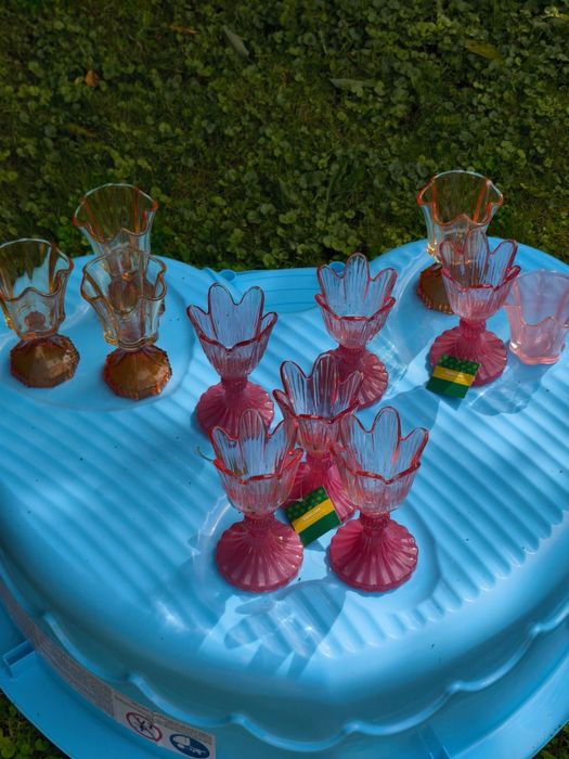 Szklane   świeczniki zestaw