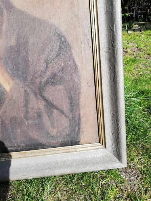 Obraz olej na płótnie Zakonnik, drewnianna rama 63x77 cm