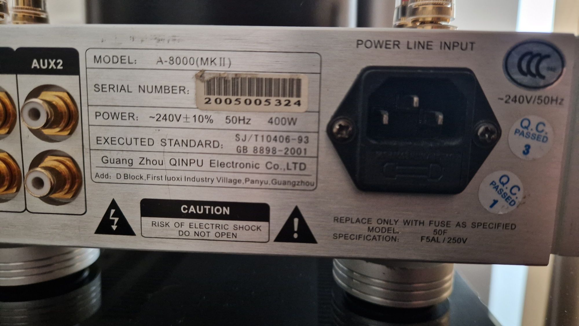 Wzmacniacz stereo Qinpu a-8000 mkII dual Mono Sanken