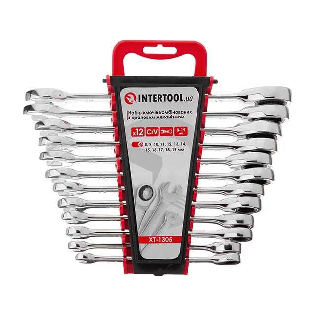 Набір ключів комбінованих з храповим механізмом, трещіткою 6-8-11-12од