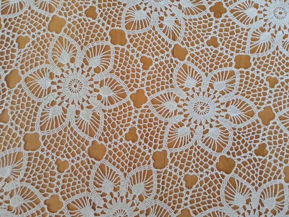 Serweta, bieżnik biały, szydełko