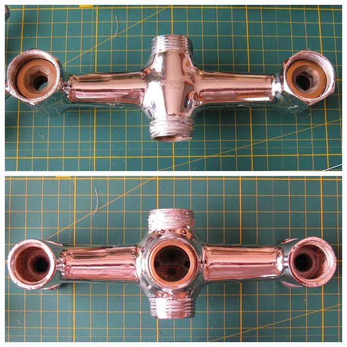 Ексцентрик для смесителя воды, переходник с заглушкой, хромиров. чашка