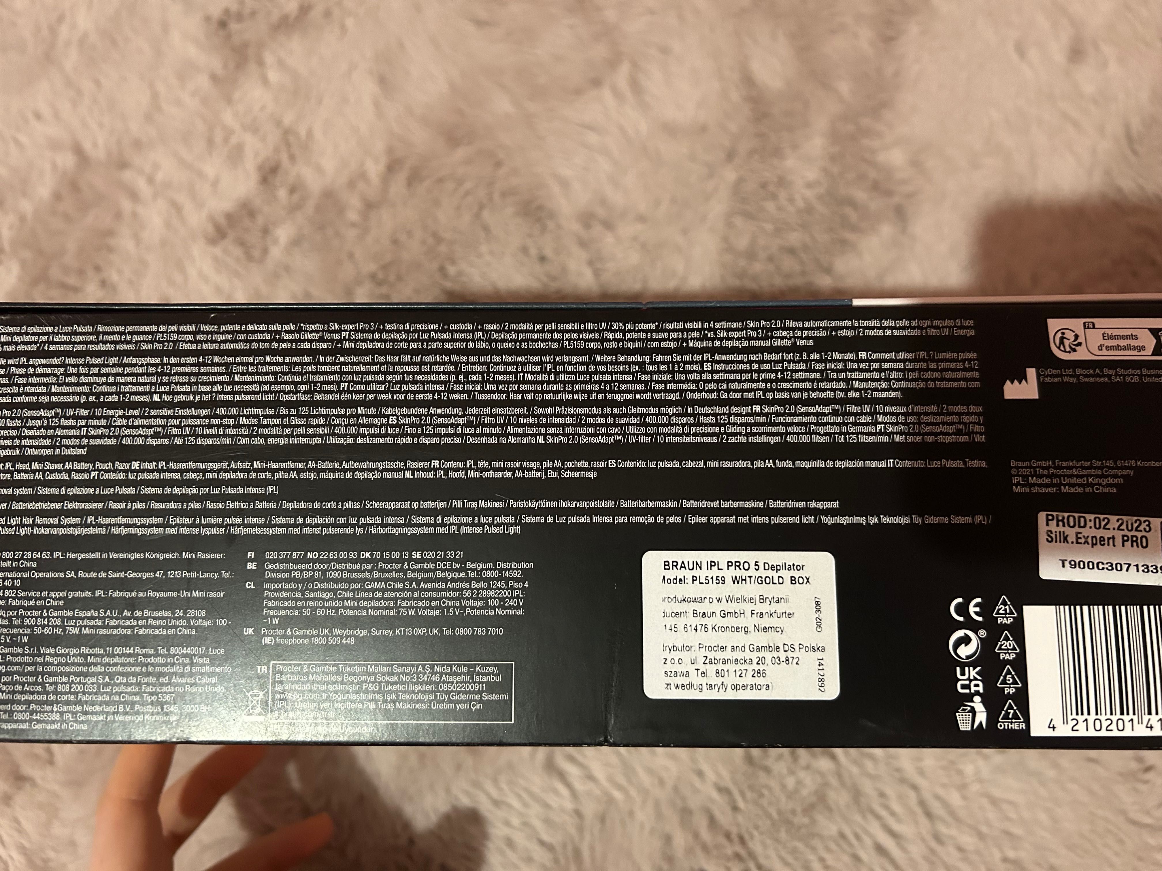 Depilator IPL Braun Pro 5 na gwarancji
