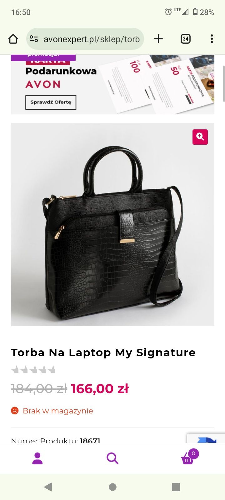 Sprzedam torbę na laptopa AVON My signature lap top workbagl