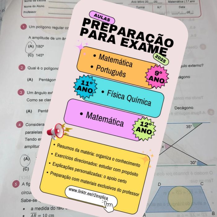 Explicações Presenciais e/ou Online - Várias Disciplinas