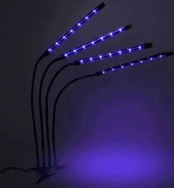 Lampa do wzrostu roślin 4x80 LED z timerem