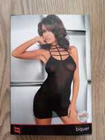 Koszulka ze stringami Biquet Obsessive S/M czarna