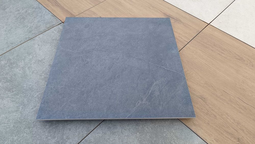 Płytki 60x60x8 Antracyt Struktura Gres podłogowy Pizarra Antracite