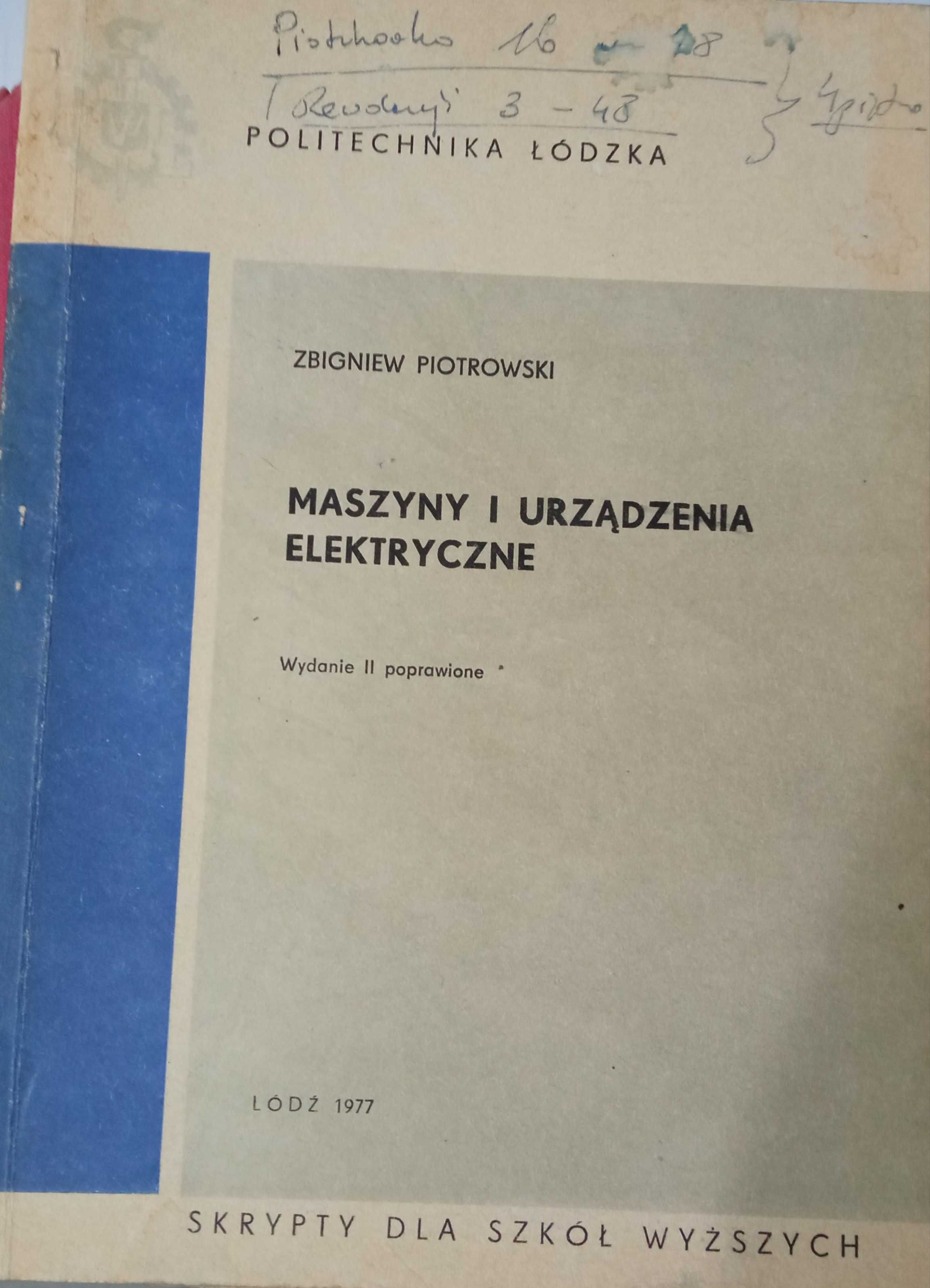 Skrypty Podstawy elektrotechniki, Maszyny i urządzenia elektryczne