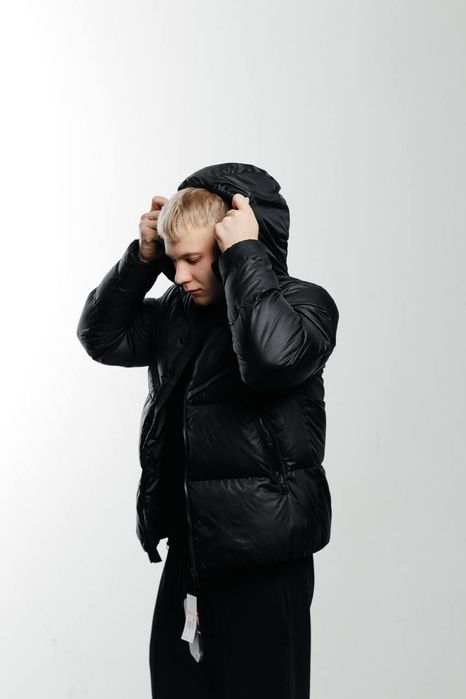 ФАВОРИТ! Куртка Nike NSW Black S M L XL пухан пуховик чорний найк