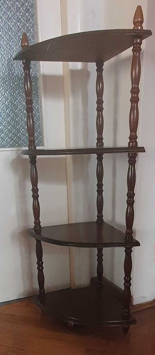 Etażerka kątowa Półka narożna Kwietnik Stylizowana