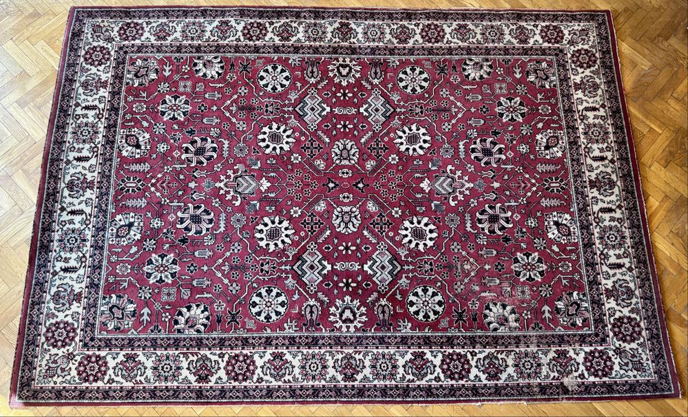 Duży dywan wełniany 300x200,  Kietrz, PRL, vintage.