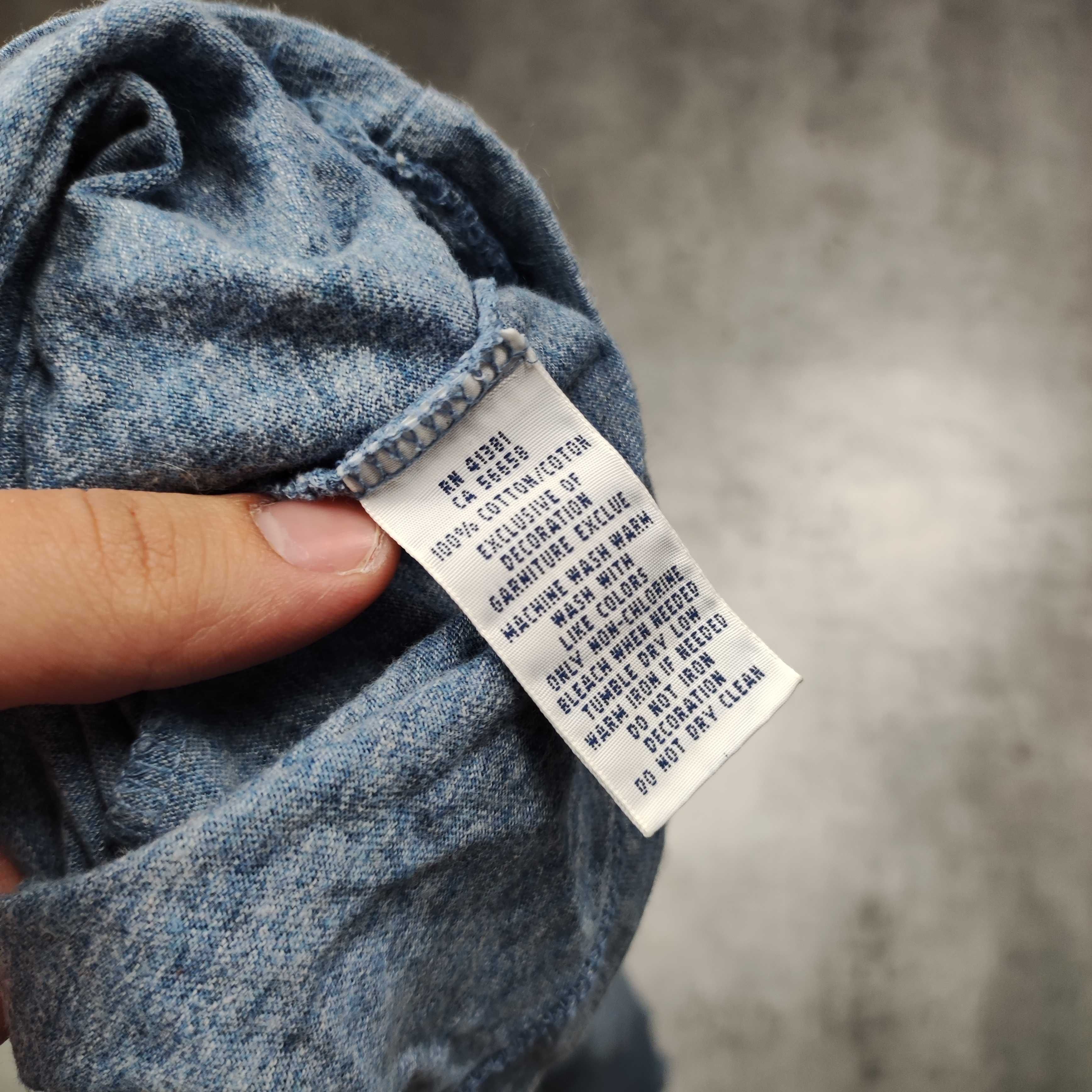 MĘSKA Koszulka Elegancka Klasyczna Letnia Bawełna Błękit Ralph Lauren