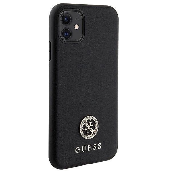 Etui Guess Strass Metal Logo na iPhone 11 / Xr 6.1" - czarne
