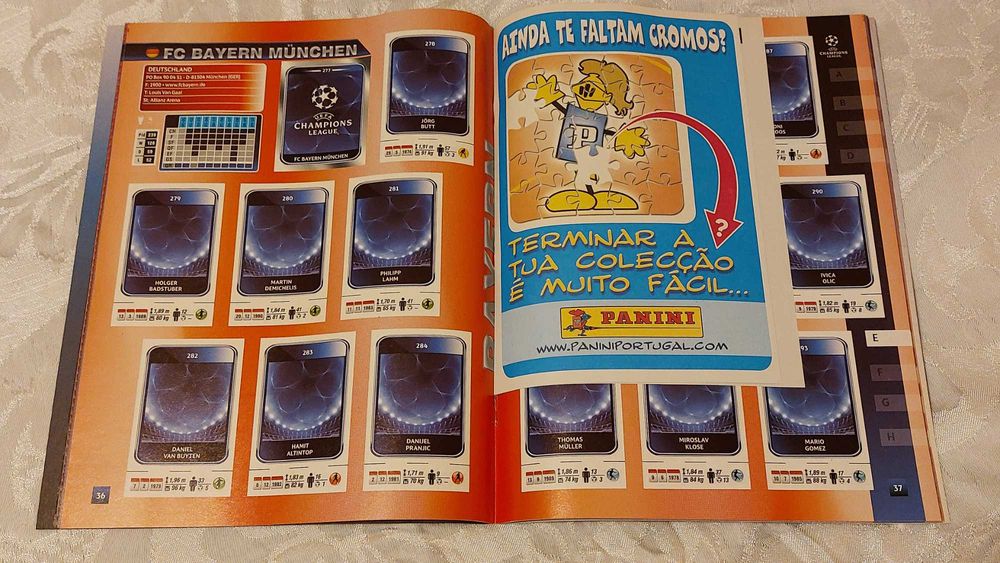 Caderneta futebol liga dos campeões 2010/11