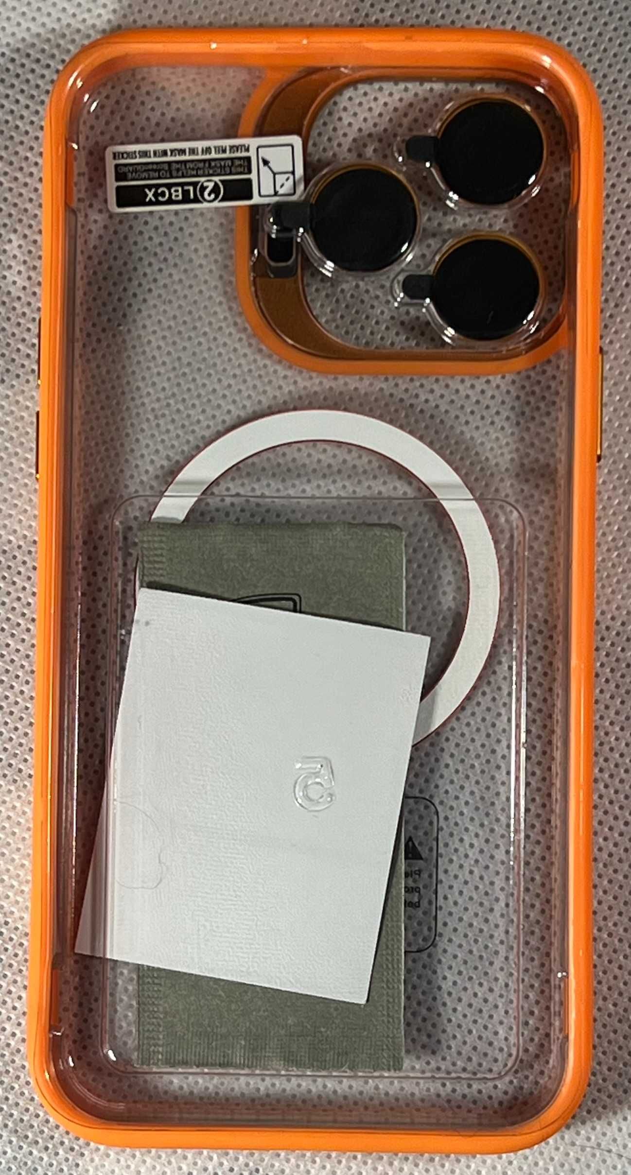 Etui iPhone 13 Pro Max Pomarańczowe MagSafe z Podstawką