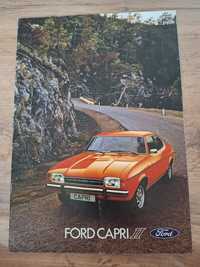 Prospekt sprzedażowy Broszura sprzedażowa Ford Capri II niemiecka