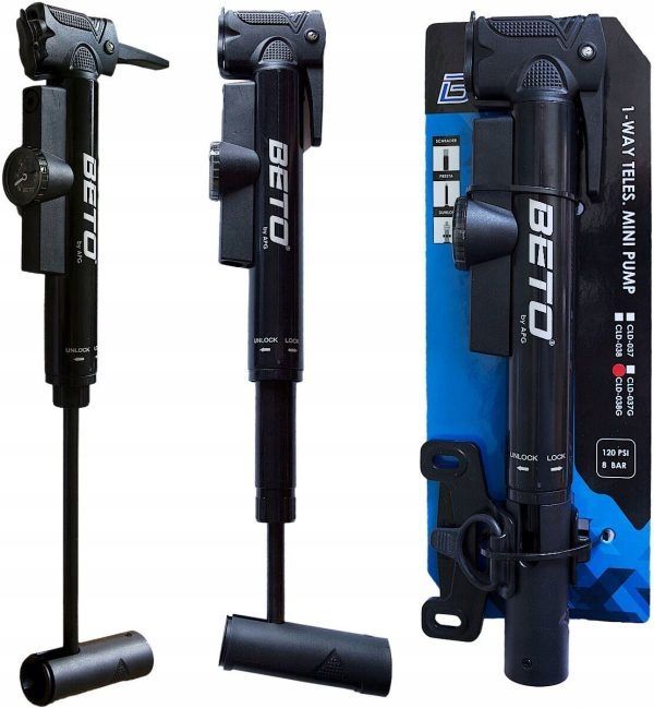 Beto CLD-038G pompka rowerowa manometr manometrem AV/DV/FV do roweru