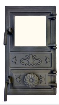 Дверца для печи со стеклом, чугунная печная дверка, дверь в печь грубу