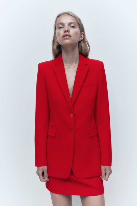 костюм зара Zara червоний красный одет один раз идеал сногсшибательный