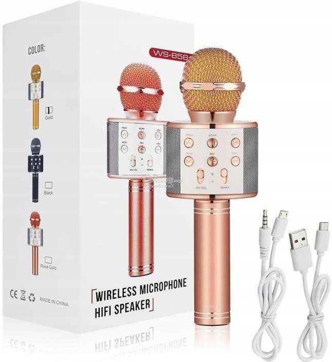 Mikrofon bezprzewodowy karaoke bluetooth głośnik